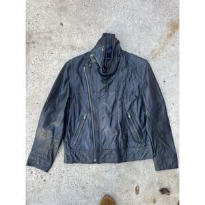 Black LEATHER JACKET SIZE Large INC